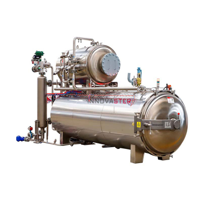 Καταστήματα τροφίμων και ποτών 2100 KG γυάλινο μπουκάλι Retort Αυτοκλάβα για σαρδέλες κονσέρβες τόνος ψαριών Μηχανή αποστείρωσης