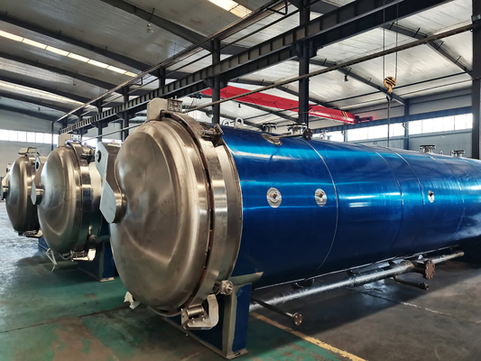 2100 KG χωρητικότητα Αποστείρωση Retort Αυτοκλάβου για την επεξεργασία τροφίμων 380V απόδοση