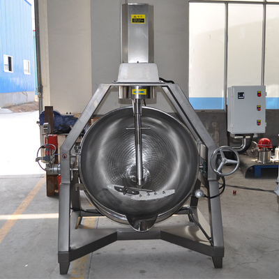 615KG ημιαυτόματη κατσαρόλα με κατσαρόλα με αναμεικτήρα για μεγάλης κλίμακας παραγωγή
