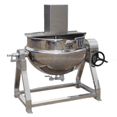 Ανοικτή 615KG κατακόρυφη κλίση Jacketed κατσαρόλα μαγειρέματος για ανάμειξη και μαγειρική σάλτσα