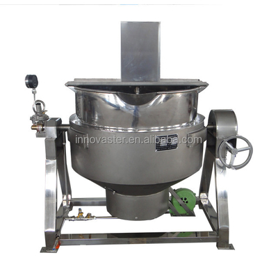 Ανοικτή 615KG κατακόρυφη κλίση Jacketed κατσαρόλα μαγειρέματος για ανάμειξη και μαγειρική σάλτσα