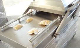 240Pa ή λιγότερο Vakuum Food Vacuum Sealer με διπλό θάλαμο κενού από ανοξείδωτο χάλυβα