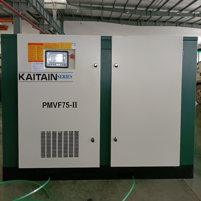 Αέρας λιπασμένο 75kw 100HP μόνιμος μαγνήτης μετατροπέας δύο σταδίων κομπρέσορα αέρα βίδα