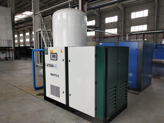 Αέρας λιπασμένο 75kw 100HP μόνιμος μαγνήτης μετατροπέας δύο σταδίων κομπρέσορα αέρα βίδα