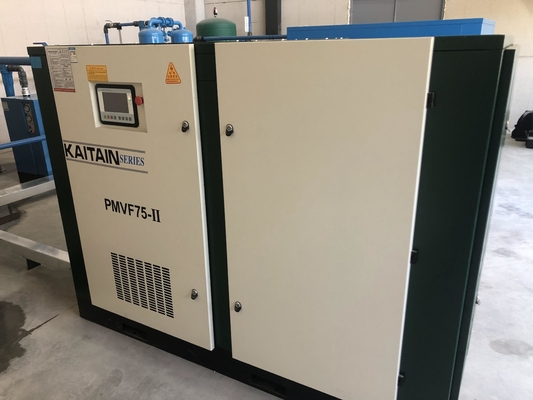 Αέρας λιπασμένο 75kw 100HP μόνιμος μαγνήτης μετατροπέας δύο σταδίων κομπρέσορα αέρα βίδα